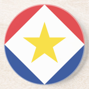 Dessous De Verre En Grès Drapeau Saba