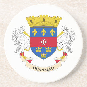 Dessous De Verre En Grès Drapeau Saint-Barthélemy