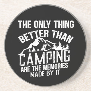 Dessous De Verre En Grès Drôle slogan de camping été citations