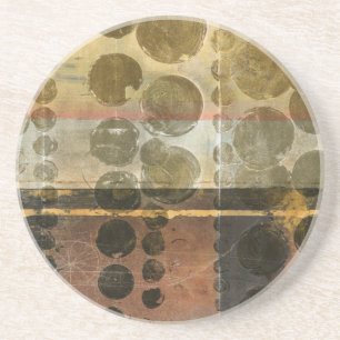 Dessous De Verre En Grès Droplets verts circulaires