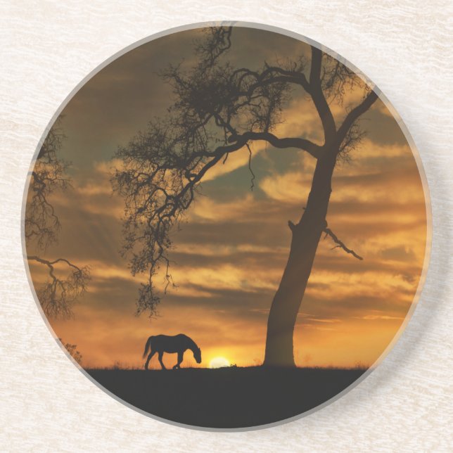 Dessous de verre en grès du cheval (Devant)