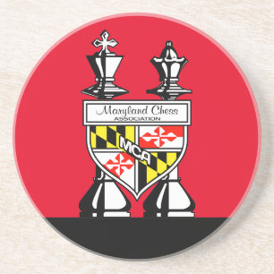 DESSOUS DE VERRE EN GRÈS ÉCHECS MARYLAND
