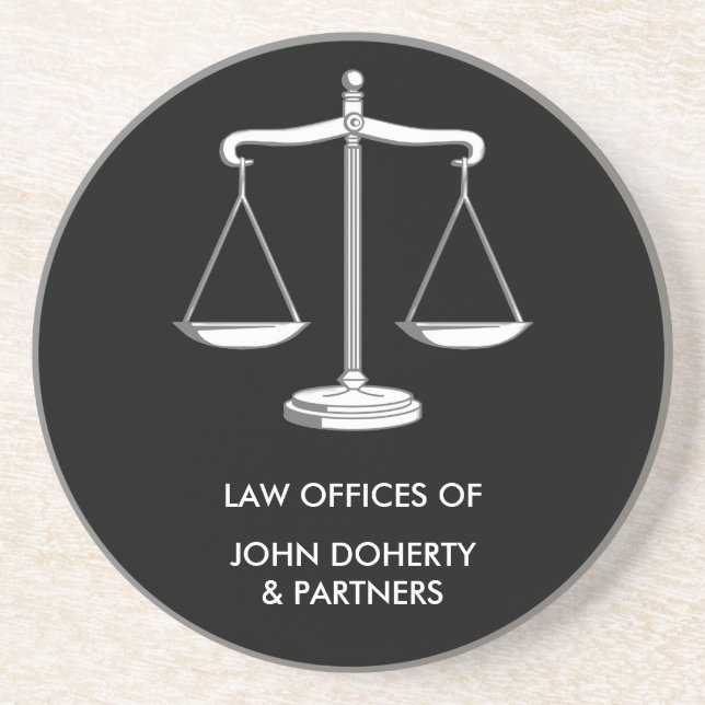 Dessous De Verre En Grès Échelles de classique de la justice | (Devant)