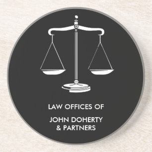 Dessous De Verre En Grès Échelles de justice   Classique