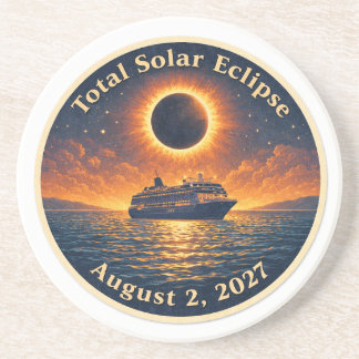 Dessous De Verre En Grès Éclipse solaire totale du 2 août 2027 navire de cr