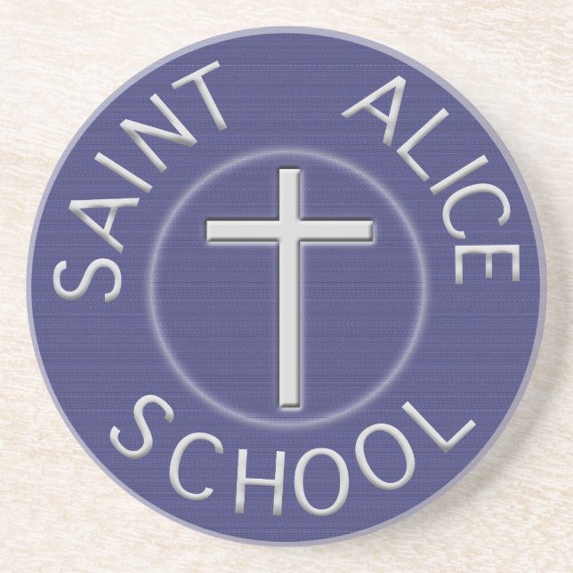 Dessous De Verre En Grès École Saint Alice Patch traditionnel (Devant)