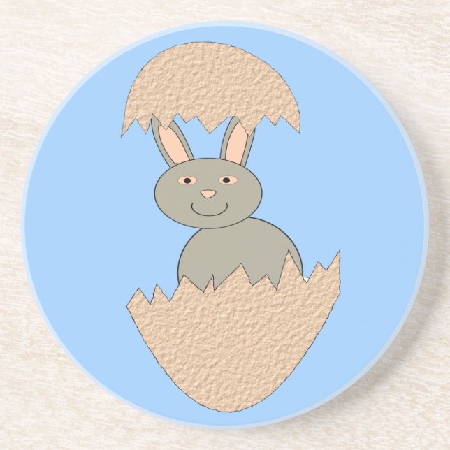Dessous De Verre En Grès Écouter du lapin de l'Oeuf Étrange (Devant)