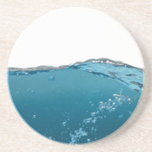 Dessous De Verre En Grès Effacer la vague bleue