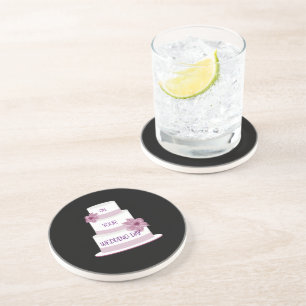 Dessous De Verre En Grès Élégant gâteau de mariage