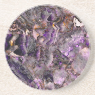 Dessous De Verre En Grès Elégant marbre de quartz améthyste violet granit