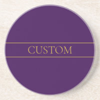 Élégant texte personnalisable | Gold & Deep Purple