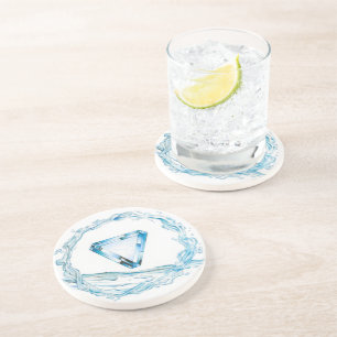 Dessous De Verre En Grès Élément d'eau