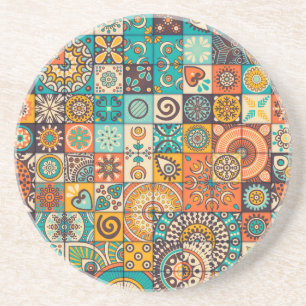 Dessous De Verre En Grès Éléments décoratifs : Motif Vintage à main