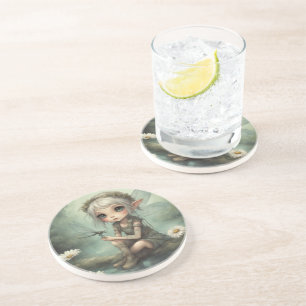 Dessous De Verre En Grès Elfe et libellule 5