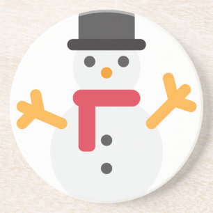 Dessous De Verre En Grès emoji bonhomme de neige