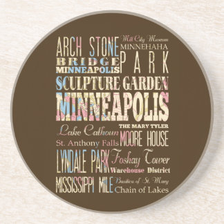 Dessous De Verre En Grès Endroits célèbres de Minneapolis, Minnesota