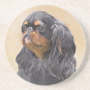 Dessous De Verre En Grès English Toy Spaniel Peinture Animal Art original