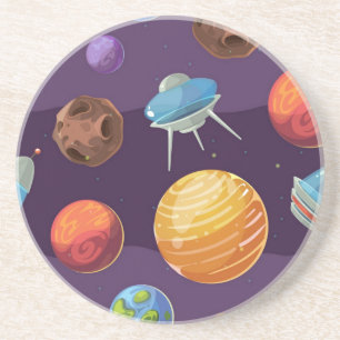 Dessous De Verre En Grès espace, ciel, étoiles, astronomie, astronaute, uni