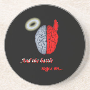 Dessous De Verre En Grès Et la bataille continue (bon contre mauvais)
