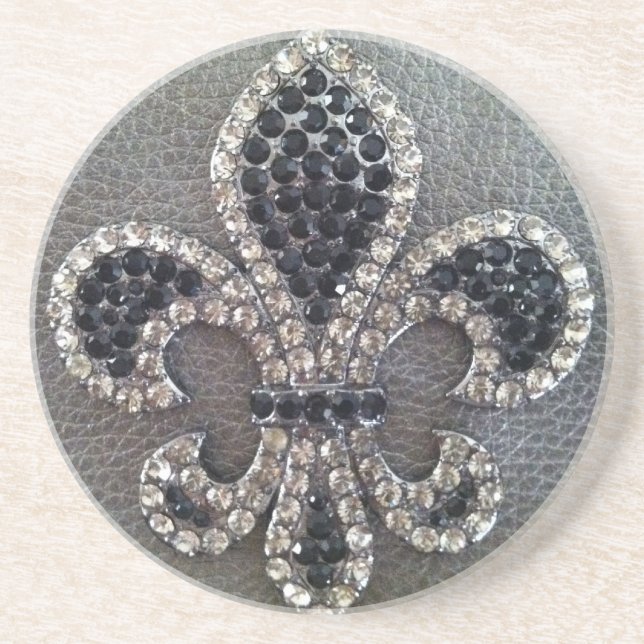 Dessous De Verre En Grès Étain Fleur de lis Coaster (Devant)