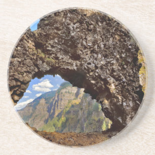 Dessous De Verre En Grès États-Unis, Oregon. Arche Rock Of Ages dans la Col
