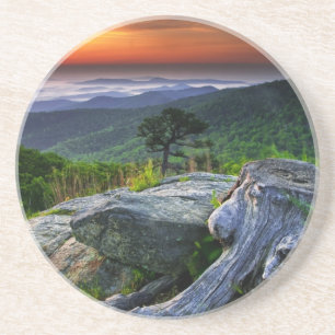 Dessous De Verre En Grès États-Unis, Virginie, Parc national de Shenandoah.