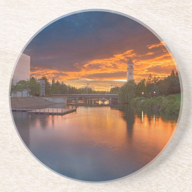 Dessous De Verre En Grès États-Unis, Washington, Spokane, Riverfront Park (Devant)