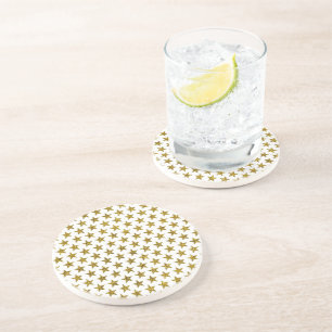 Dessous De Verre En Grès Étoiles pailletées or