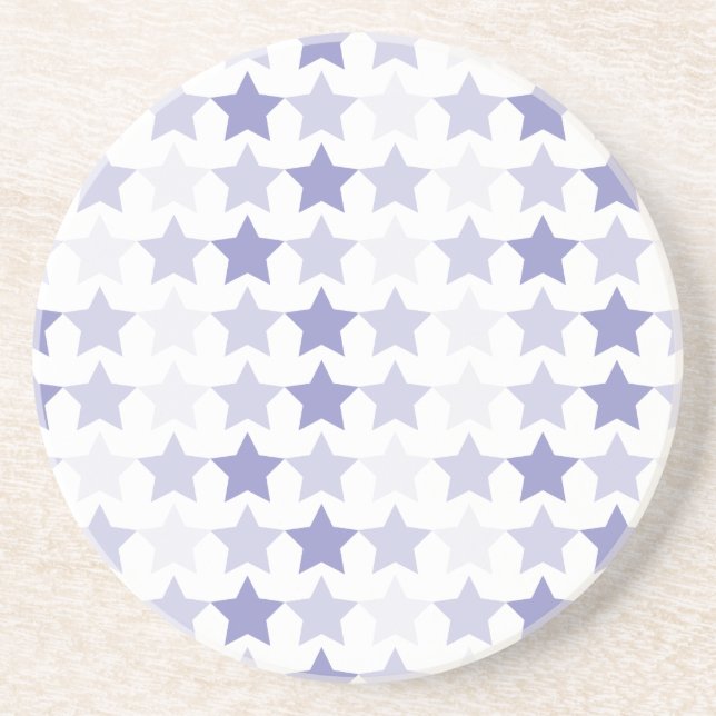 Dessous De Verre En Grès Étoiles Patriotique Blue Ombre (Devant)