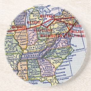 DESSOUS DE VERRE EN GRÈS EXPÉDITION D'AMERICAN EXPRESS