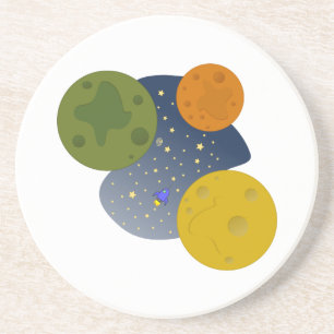 Dessous De Verre En Grès Exploration spatiale