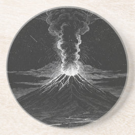 Dessous De Verre En Grès Explosion noire et blanche dans l'univers