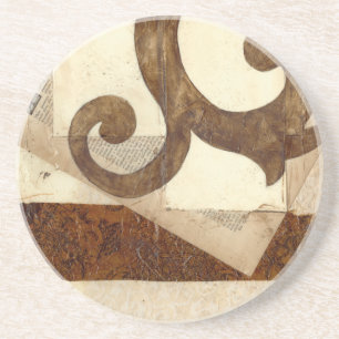 Dessous De Verre En Grès Extrait vintage de journal