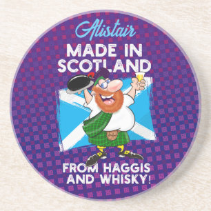 Dessous De Verre En Grès Fabriqué en Écosse à partir de Haggis et Whisky