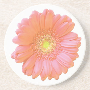 Dessous De Verre En Grès Faisée de gerbera orange