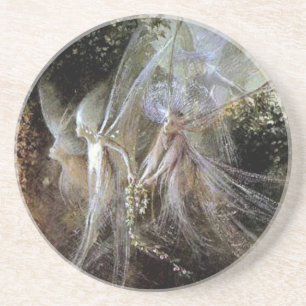 Dessous De Verre En Grès Fées observant au bord de forêt