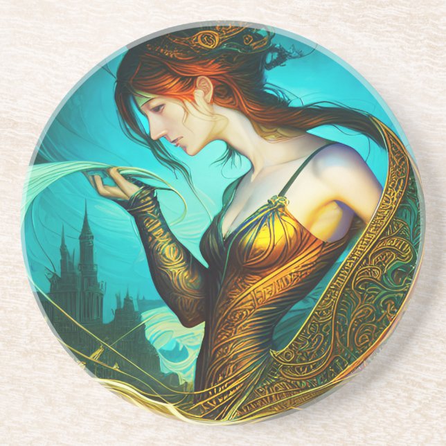 Dessous De Verre En Grès Femme en robe gonflable (Devant)