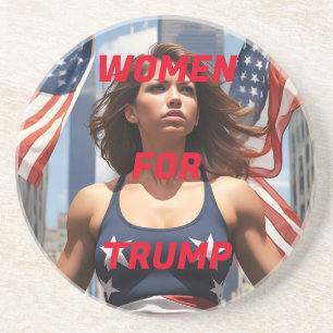 DESSOUS DE VERRE EN GRÈS FEMMES POUR TRUMP