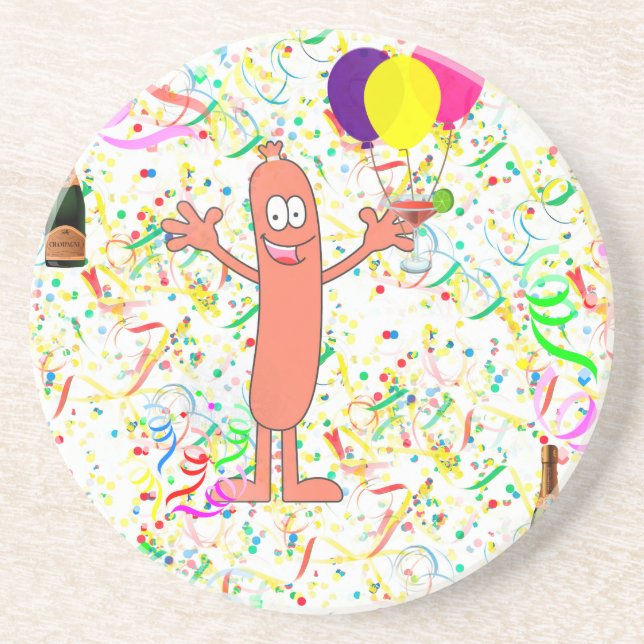Dessous De Verre En Grès fête de saucisse (Devant)