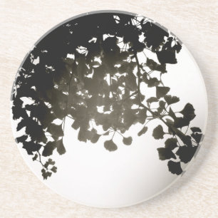 Dessous De Verre En Grès Feuille de Ginkgo