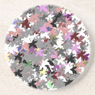 DESSOUS DE VERRE EN GRÈS FEUILLES ARBRES