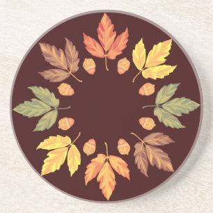Dessous De Verre En Grès Feuilles d'automne