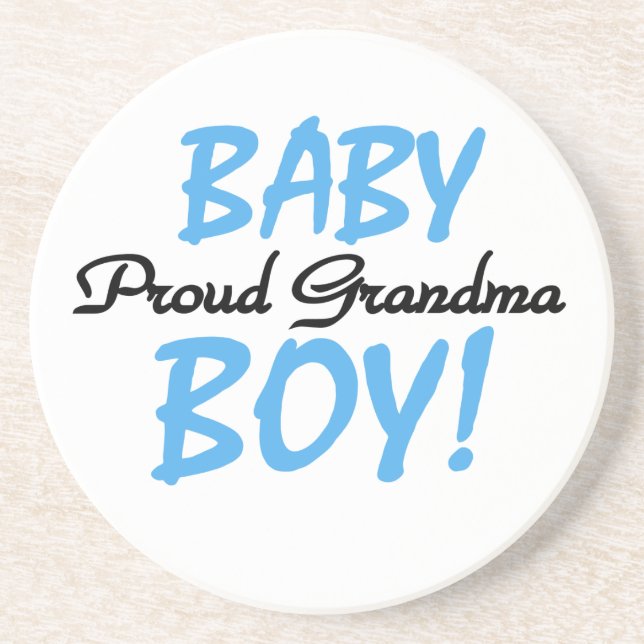 Dessous De Verre En Grès Fière Grand-mère Baby-Boy Cadeaux (Devant)
