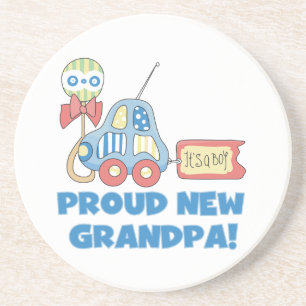 Dessous De Verre En Grès Fière nouvelle voiture grand-père C'est un cadeau 