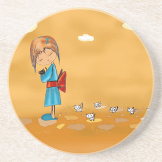 Dessous De Verre En Grès filles et chats