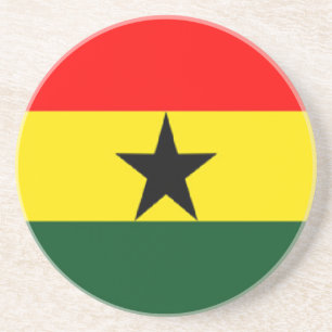 Dessous De Verre En Grès Flag du Ghana