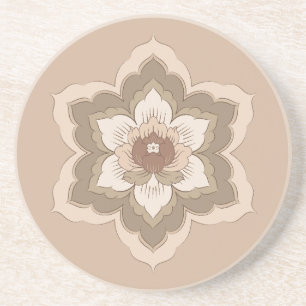 Dessous De Verre En Grès Fleur chinoise Baoxiang en bronze d'automne