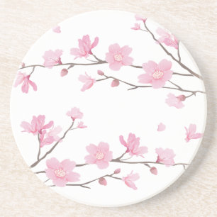 Dessous De Verre En Grès Fleur de cerisiers - Arrière - plan transparent