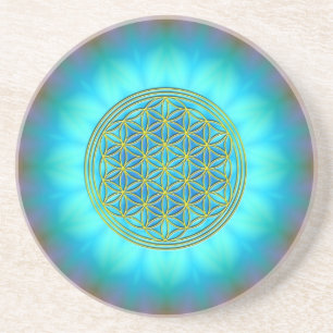 Dessous De Verre En Grès Fleur de la vie Motif 11