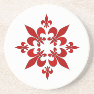 Dessous De Verre En Grès Fleur de Lis